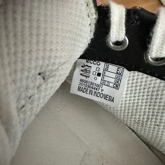 ECCO DANISH DESIGN WOMENS ATHLETIC SHOES WALKING SZ 8 BLACK - Picture 8 of 9